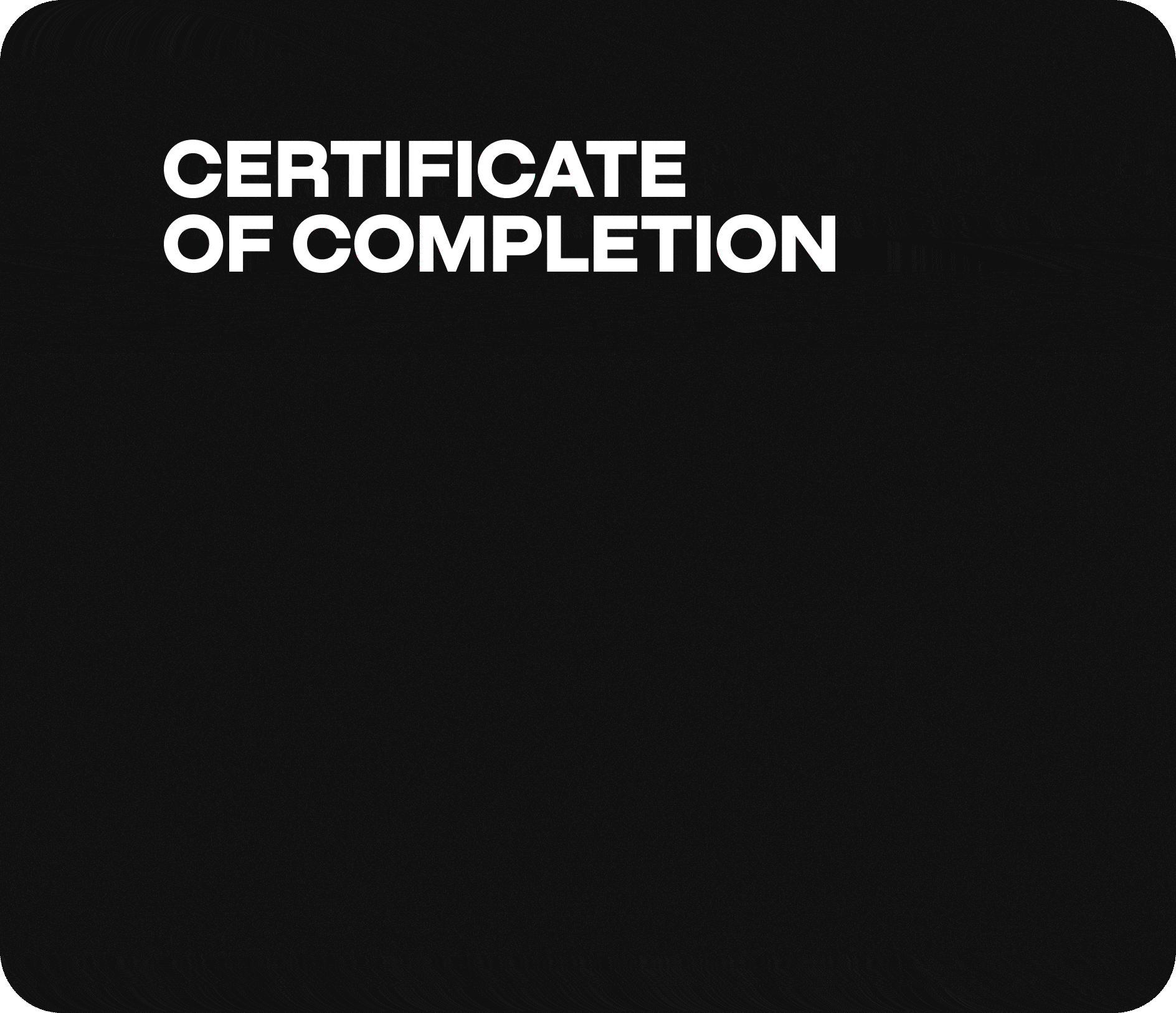 Animated GIF showing company highlights, rating, and sample certificate